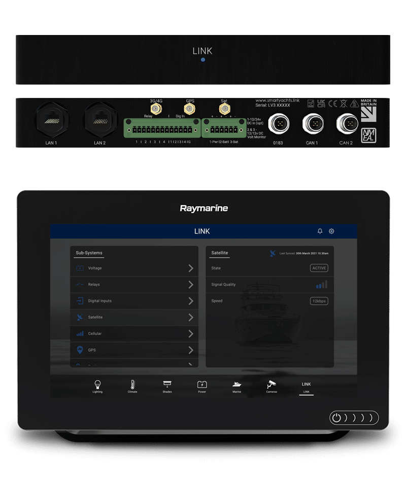 LINKbridge hardware and management interface on MFD screen