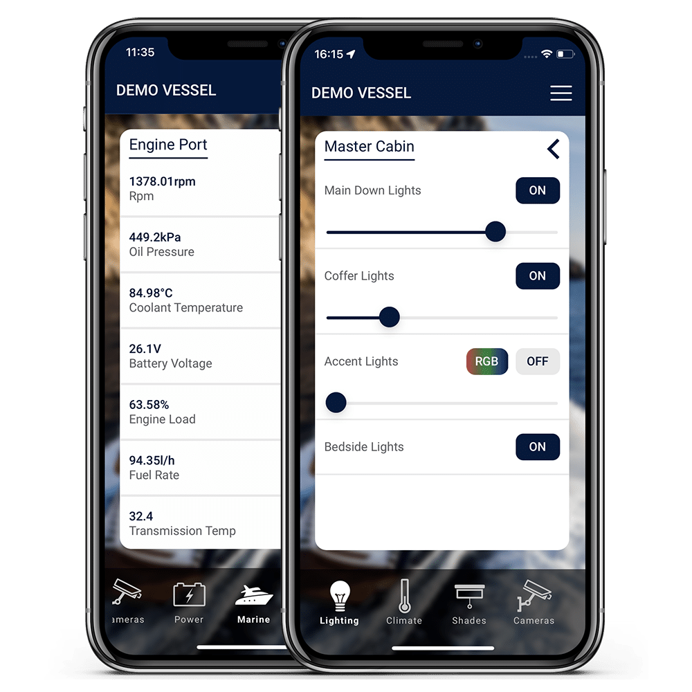 LINK smartphone control interface for engine and lighting